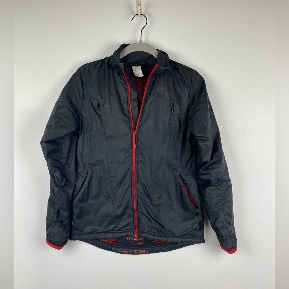 Helly Hansen H2Flow Soft-shell Jacket, Black with Red Accents, Size XS